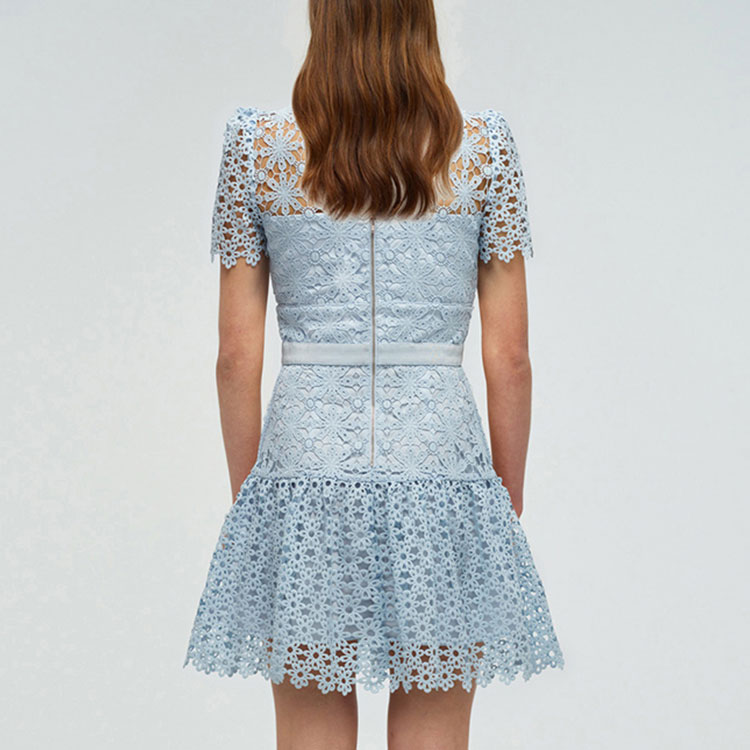 (Women) Self-Portrait SS22 Lace Princess Dress Short Sleeve Elegant Evening Gown for Women SWF331Y04600 圖 5