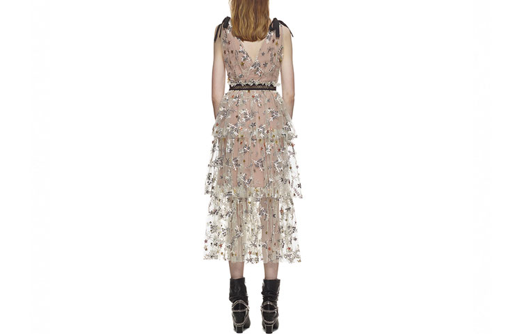 (Women) Self-Portrait SS22 Pink Sequin Floral V-Neck Sleeveless Gown Dress for Women SWF325Y16400 圖 3