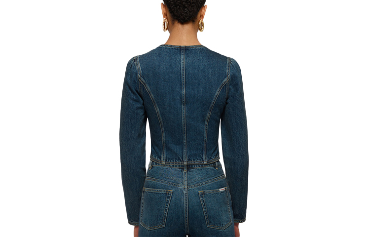 Lookbook (W) Self-Portrait SS22 方領口袋牛仔外套 女款 藍色 SWF331C01600