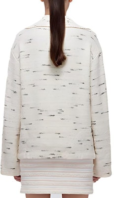 (W) Self-Portrait SS22 條紋V領長袖針織毛衣 女士 米色 SWF332M07600 Lookbook (W) Self-Portrait SS22 條紋V領長袖針織毛衣 女士 米色 SWF332M07600