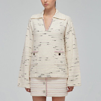 (W) Self-Portrait SS22 條紋V領長袖針織毛衣 女士 米色 SWF332M07600 Purchase (W) Self-Portrait SS22 條紋V領長袖針織毛衣 女士 米色 SWF332M07600