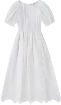 (W) Vestido Corto Blanco Self-Portrait SS23 con Mangas Abullonadas. SWF341Y06000 Lookbook (W) Vestido Corto Blanco Self-Portrait SS23 con Mangas Abullonadas. SWF341Y06000