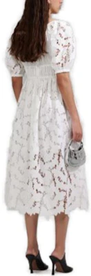 (W) Vestido Corto Blanco Self-Portrait SS23 con Mangas Abullonadas. SWF341Y06000 Details for (W) Vestido Corto Blanco Self-Portrait SS23 con Mangas Abullonadas. SWF341Y06000