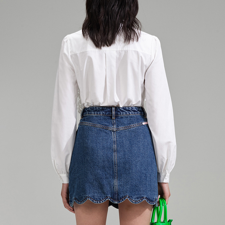 Shop (W) Self-Portrait SS23 白色蕾絲長袖襯衫配蝴蝶結細節 SWF341C01300