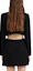 Shop (W) Self-Portrait SS23 Gaun Hitam Elegan Kolar Kontras Lengan Panjang dengan Potongan Pinggang SWF341Y02200