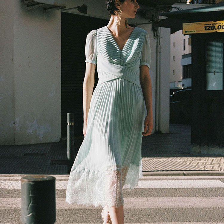 (Women) Self-Portrait SS23 Elegant Lace Short Sleeve Evening Party Dress for Women. SWF343Y04600 圖 4