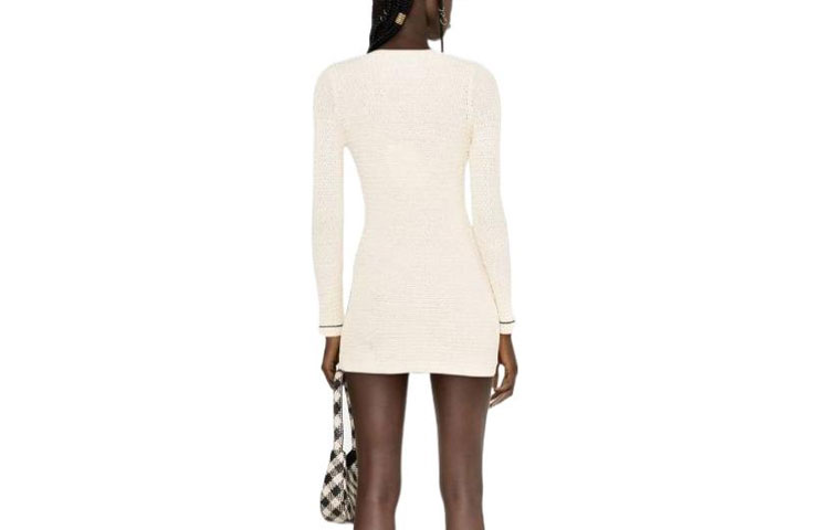 Shop (W) Self-Portrait SS23 法式條紋扣子優雅長袖連衣裙 女士 SWF341M03100004