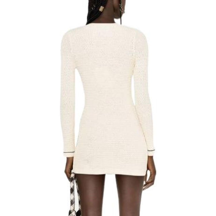 Details for (W) Self-Portrait SS23 法式條紋扣子優雅長袖連衣裙 女士 SWF341M03100004