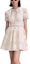 Lookbook (Women) Self-Portrait SS23 Ivory Lace Dress with Bow and Rhinestone Details for Women. SWF343Y01700