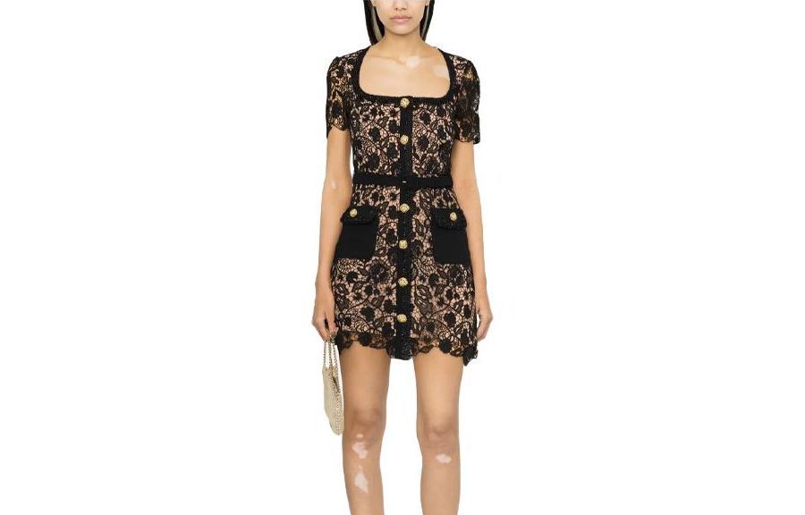 (Women) Self-Portrait SS23 Lace Corset French Chic Slim Fit Mini Dress -  Black SWF341Y02500 圖 3