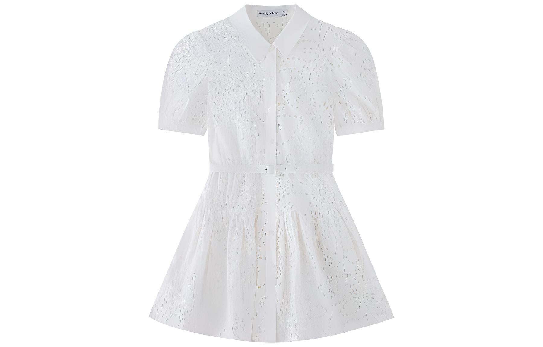 (Women) Self-Portrait SS23 Lace Puff Sleeve Elegant Princess Evening Dress for Women SWF342Y17800