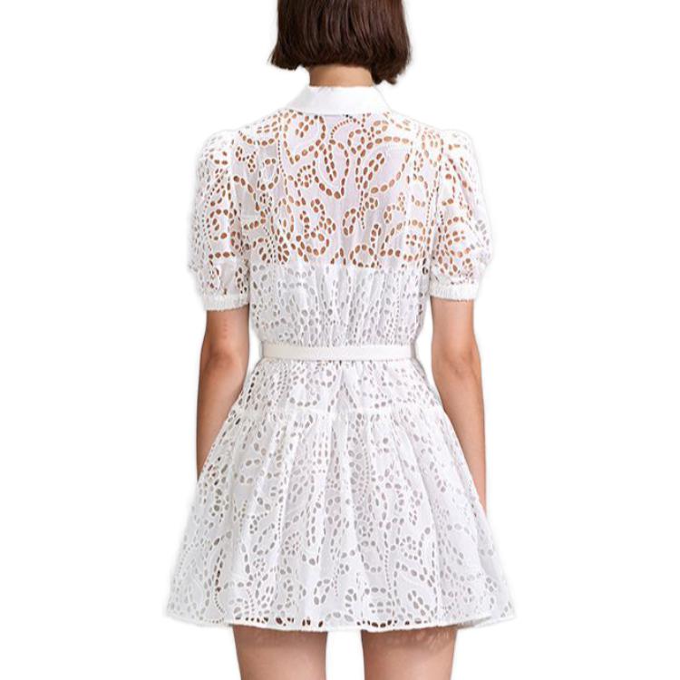 (Women) Self-Portrait SS23 Lace Puff Sleeve Elegant Princess Evening Dress for Women SWF342Y17800 圖 4