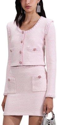 (W) Self-Portrait 2023 春夏新年粉色短版針織外套. SWF341M00900 Purchase (W) Self-Portrait 2023 春夏新年粉色短版針織外套. SWF341M00900