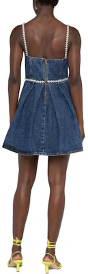 (W) Self-Portrait SS23 海军蓝水钻牛仔无袖V领修身连衣裙. SWF343Y11900574 Purchase (W) Self-Portrait SS23 海军蓝水钻牛仔无袖V领修身连衣裙. SWF343Y11900574