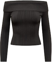 (Women) Self-Portrait SS23 Off-Shoulder Long Sleeve Top Women’s Black PF23122TBBLK (Women) Self-Portrait SS23 Off-Shoulder Long Sleeve Top Women’s Black PF23122TBBLK