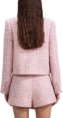 (W) Self-Portrait SS23 粉色格紋針織粗花呢短版開襟外套毛衣 SWF341T00400 Shop (W) Self-Portrait SS23 粉色格紋針織粗花呢短版開襟外套毛衣 SWF341T00400