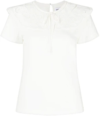 (Women) Self-Portrait SS23 Solid Bow Short-Sleeve Tee White () RS23109TW Buy (Women) Self-Portrait SS23 Solid Bow Short-Sleeve Tee White () RS23109TW