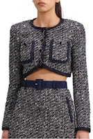(Women) Self-Portrait SS23 Vintage Tweed Sequin Short Cropped Cardigan Jacket - Black Mix SWF341T00100 (Women) Self-Portrait SS23 Vintage Tweed Sequin Short Cropped Cardigan Jacket - Black Mix SWF341T00100