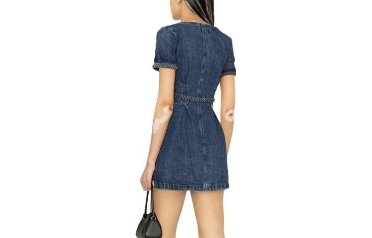 (Women) Self-Portrait SS23 Washed Denim Short Princess Dress - Elegant Evening Wear. SWF342Y18600 圖 3