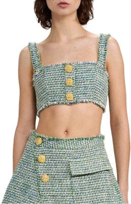 (W) Self-Portrait Atasan Wanita Crop Camisole Garis Hijau Muda SWF333C01400 Buy (W) Self-Portrait Atasan Wanita Crop Camisole Garis Hijau Muda SWF333C01400