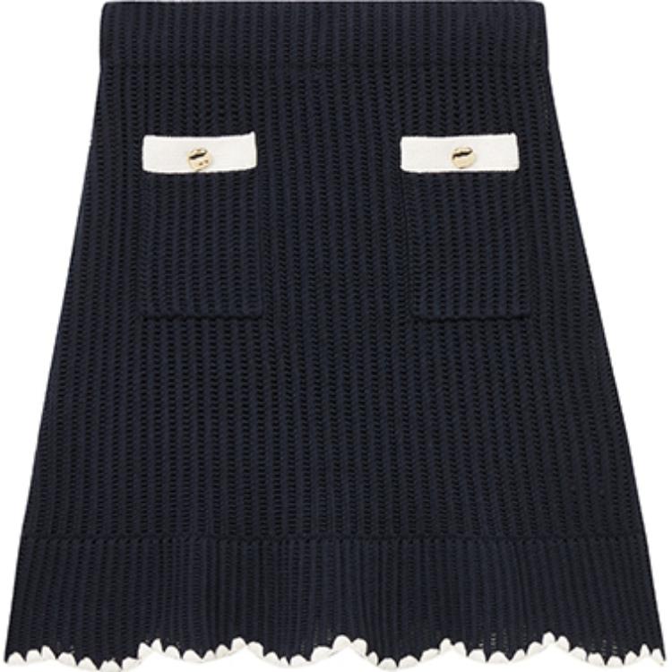 (Women) Self-Portrait Stylish Versatile Casual  Skirt in Navy Blue. SWF353M00800