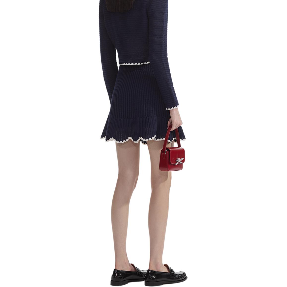 (Women) Self-Portrait Stylish Versatile Casual  Skirt in Navy Blue. SWF353M00800 圖 3