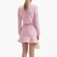 Shop (Women) self-portrait Tweed Button-Up Jacket - Red Pink Plaid Long Sleeve SWF352M04700