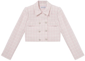 (Women) Self-Portrait Tweed Collar Jacket Red Pink Check Blazer. SWF352T01900 (Women) Self-Portrait Tweed Collar Jacket Red Pink Check Blazer. SWF352T01900