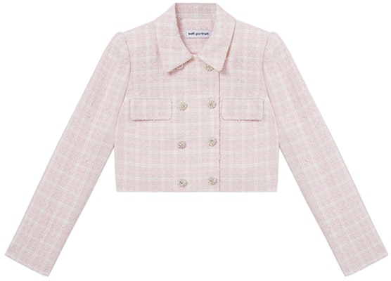 (W) Chaqueta Blazer Roja Rosa de Tweed con Cuello de Self-Portrait. SWF352T01900 Buy (W) Chaqueta Blazer Roja Rosa de Tweed con Cuello de Self-Portrait. SWF352T01900