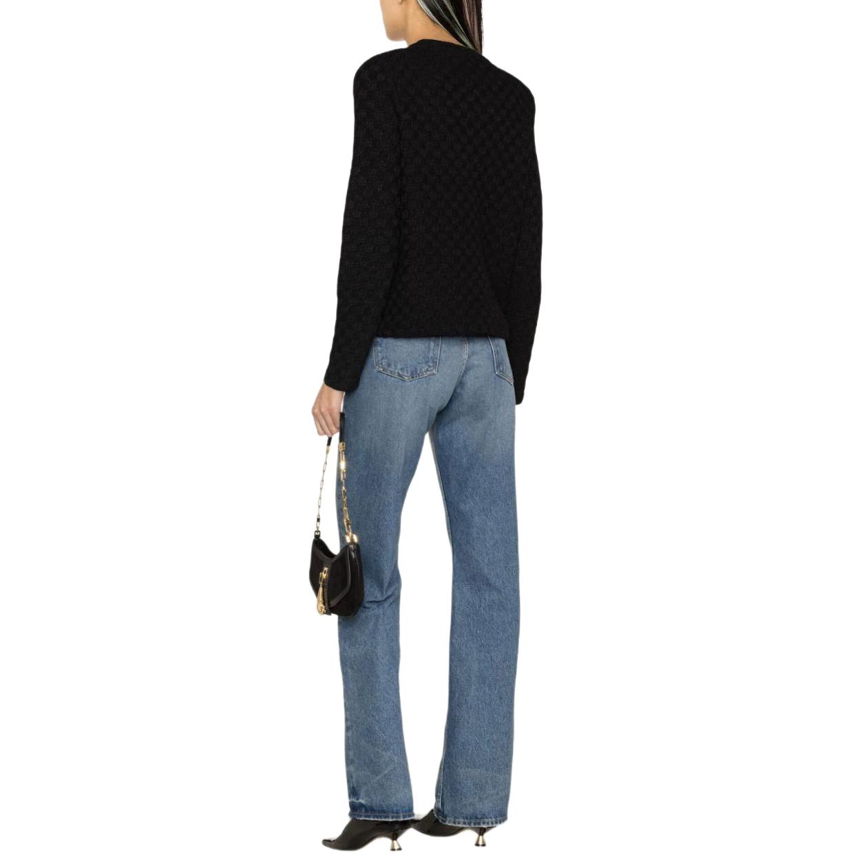 Shop (W) Self-Portrait V領針織扣子開襟外套 海軍藍毛衣. RS24153JABL