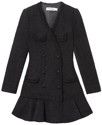 (W) Self-Portrait V領長袖連衣裙 女士 經典黑色. SWF344Y15300 Order (W) Self-Portrait V領長袖連衣裙 女士 經典黑色. SWF344Y15300