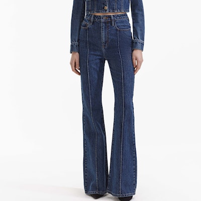 (W) Self-Portrait 復古刷色喇叭丹寧牛仔褲 藍色 SWF352K02300 Lookbook (W) Self-Portrait 復古刷色喇叭丹寧牛仔褲 藍色 SWF352K02300