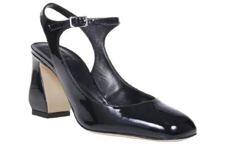 Order (W) SERGIO ROSSI 'Tumit Blok dengan Gesper Hitam' B02350MMVV251000