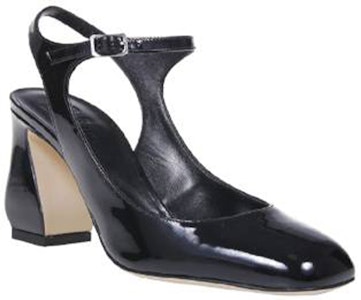 SERGIO ROSSI 皮革 露跟搭扣 粗跟 高跟鞋 女款 黑色 Order SERGIO ROSSI 皮革 露跟搭扣 粗跟 高跟鞋 女款 黑色