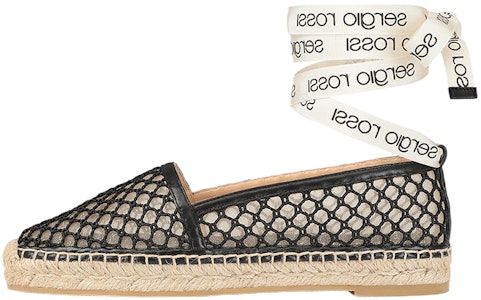 SERGIO ROSSI 網眼草編平底鞋 女款 黑色 Buy SERGIO ROSSI 網眼草編平底鞋 女款 黑色