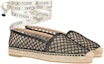 Order (W) SERGIO ROSSI 'Flat Espadrille Jaring Hitam' A98530MFI5484101000