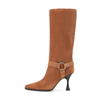(W) SERGIO ROSSI 'Grazie Sergio Brown Suede Boots'