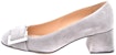 (W) SERGIO ROSSI 'Kasut Tumit Blok Slip-On Kaki Persegi Suede Kelabu' A94570MCAZ011227110