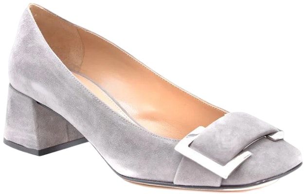 (Women) SERGIO ROSSI 'Grey Suede Square Toe Slip-On Block Heels' A94570MCAZ011227110 Lookbook (Women) SERGIO ROSSI 'Grey Suede Square Toe Slip-On Block Heels' A94570MCAZ011227110