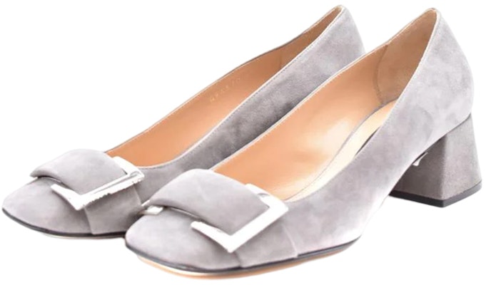 (Women) SERGIO ROSSI 'Grey Suede Square Toe Slip-On Block Heels' A94570MCAZ011227110 Shop (Women) SERGIO ROSSI 'Grey Suede Square Toe Slip-On Block Heels' A94570MCAZ011227110
