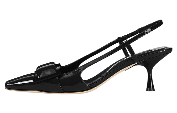 Buy (W) SERGIO ROSSI 'Kasut Tumit Tinggi Kulit Lakar Hujung Segi - Hitam' A94350MVIV011201000