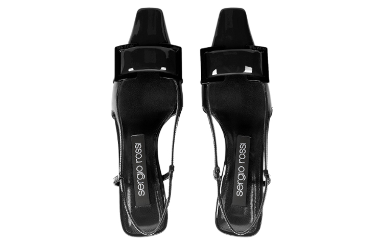 (W) SERGIO ROSSI 'Patent Leather Square-Toe High Heels - Black' 圖 3
