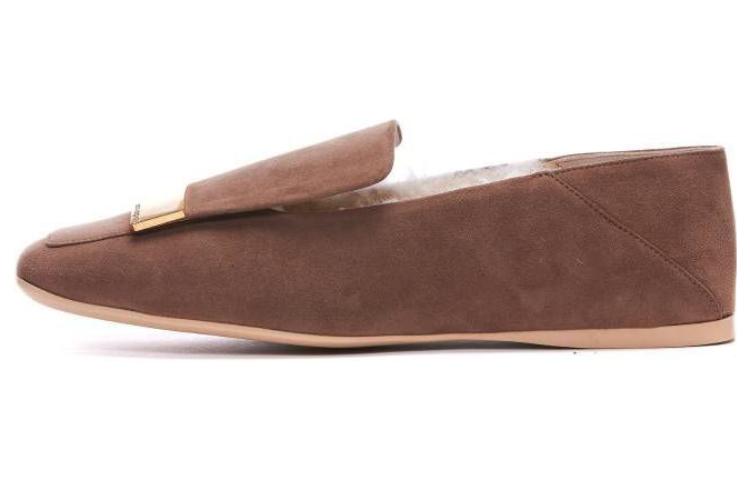 (W) SERGIO ROSSI 'Suede Leather Brown'