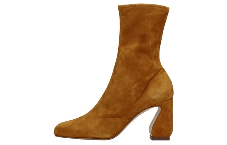 (Women) SERGIO ROSSI 'Velvet Brown Zip Bootie' B00780MAGE013102250