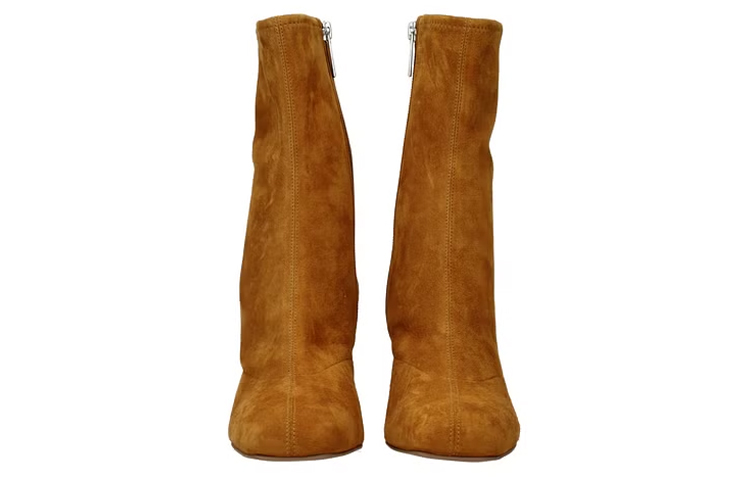 (W) SERGIO ROSSI 'Velvet Brown Zip Bootie' 圖 3