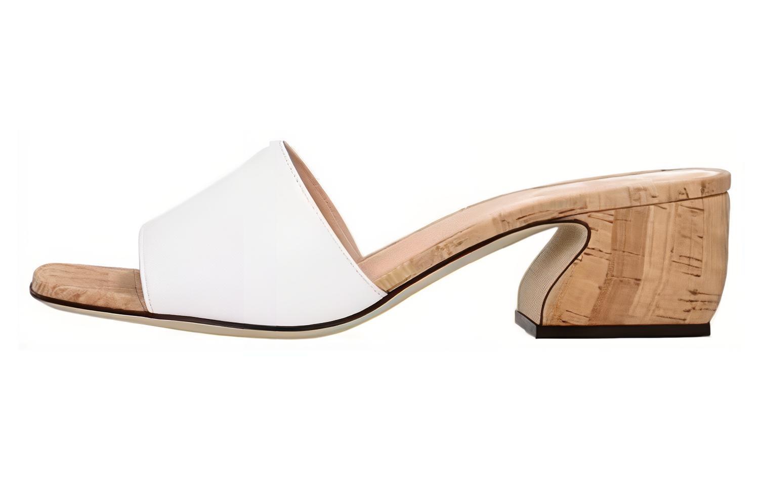 (W) SERGIO ROSSI 'White Leather CMFT Sandals'