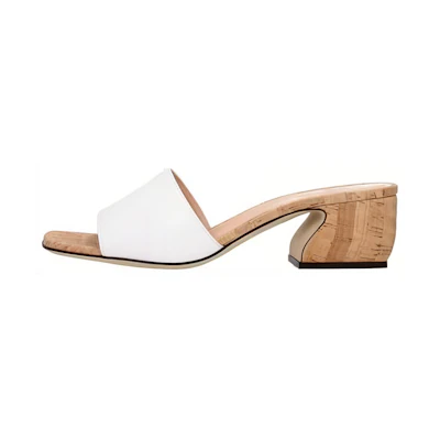 (W) SERGIO ROSSI 'White Leather CMFT Sandals'
