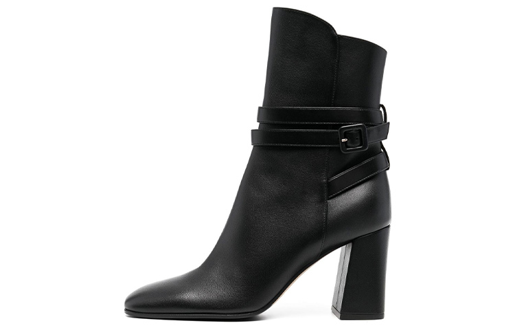 (W) SERGIO ROSSI Ada Ankle Boot 'Black Buckle Detail'