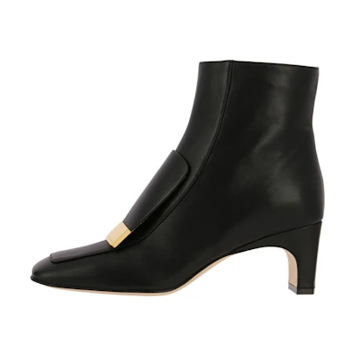 (W) SERGIO ROSSI Ankle Boot 'Black Leather'