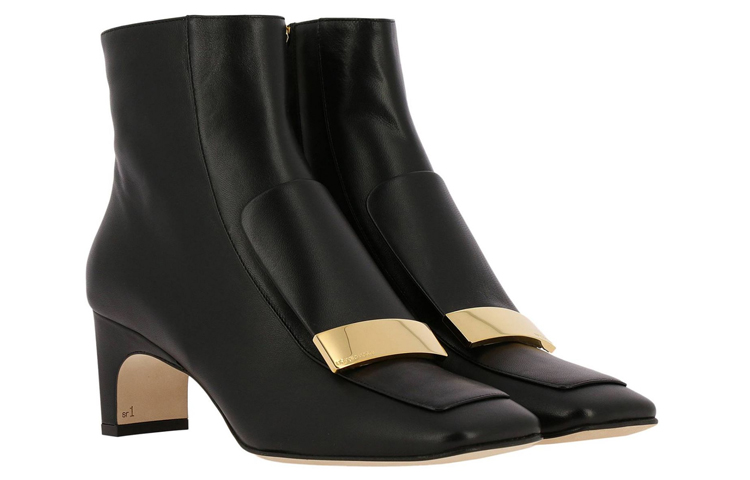 Lookbook (W) 세르지오 로시 블랙 레더 앵클 부츠 A78930MNAN071000